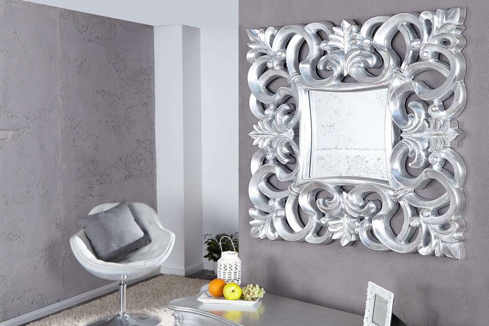 LuxD Zrcadlo Veneto stříbrné Antik 75cm