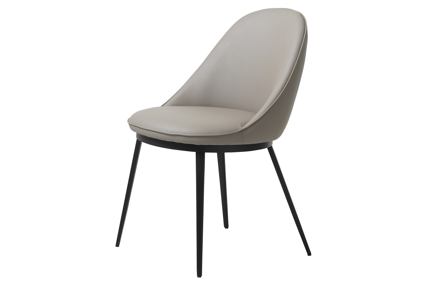 Furniria Designová jídelní židle Danika taupe ekokůže