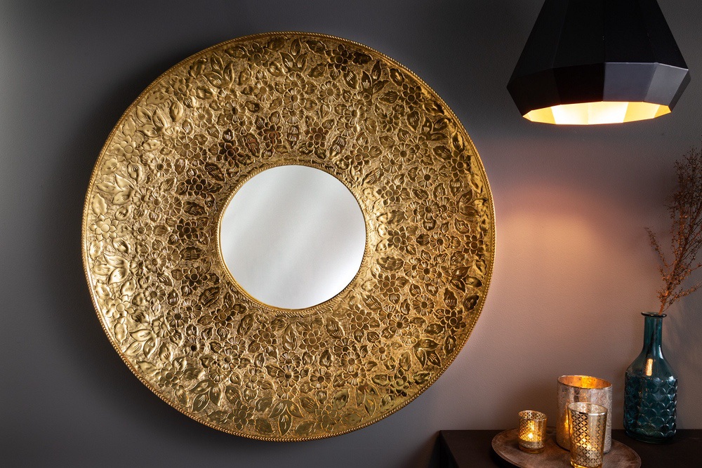 LuxD Designové nástěnné zrcadlo Latoya 81 cm zlaté