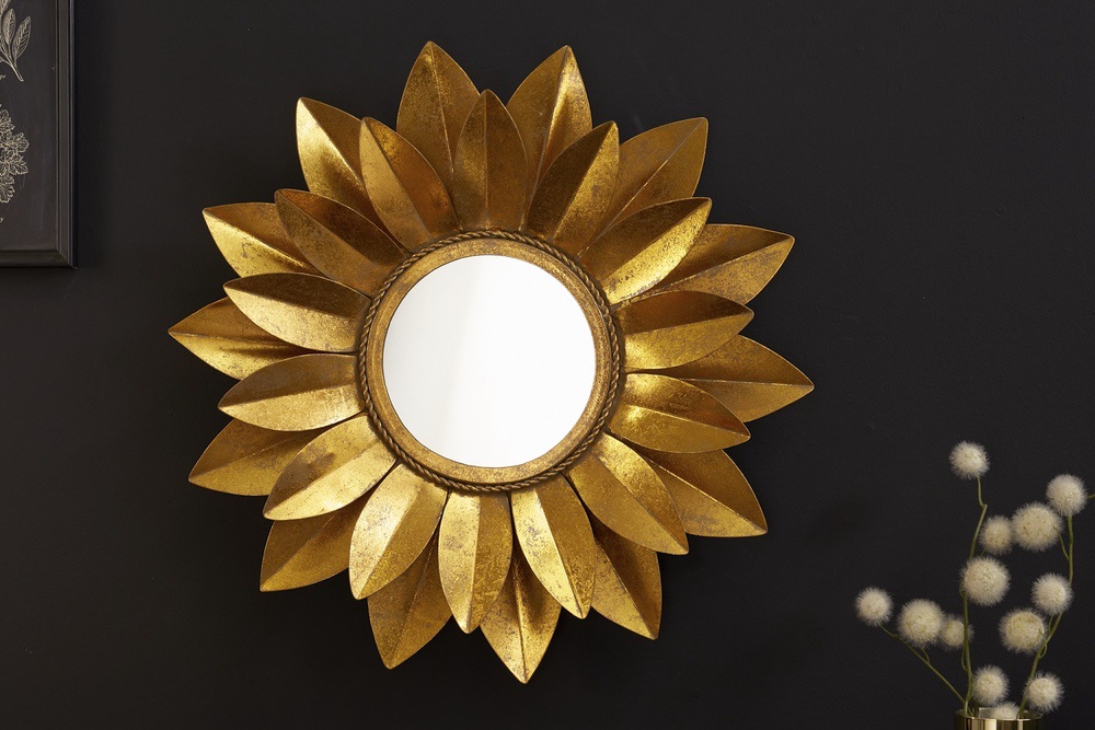 LuxD Designové nástěnné zrcadlo Leimomi 60 cm zlaté