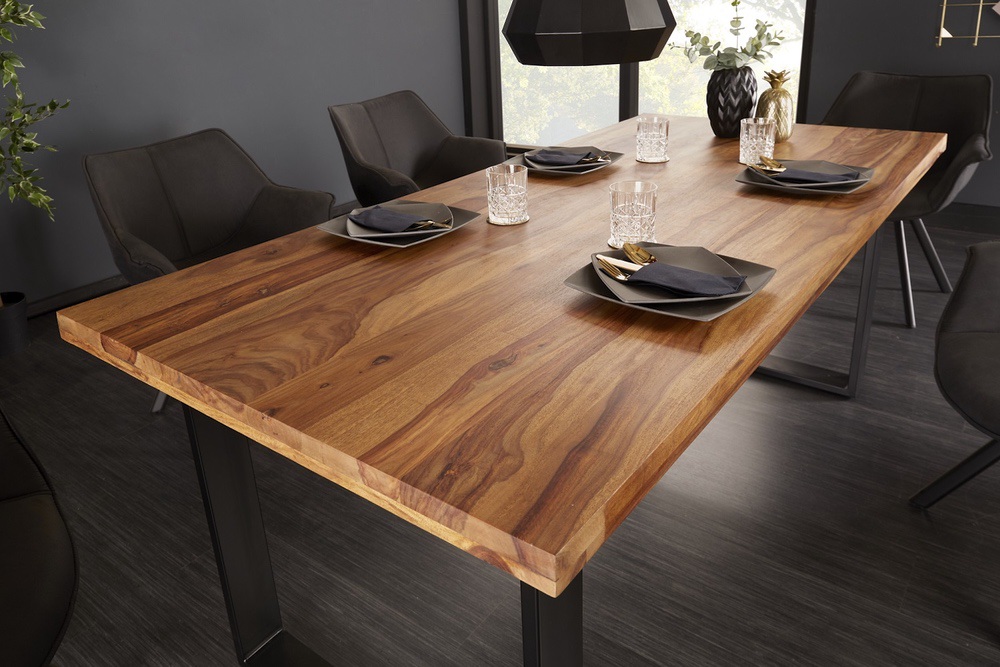 LuxD Designový jídelní stůl Thunder 200 cm sheesham