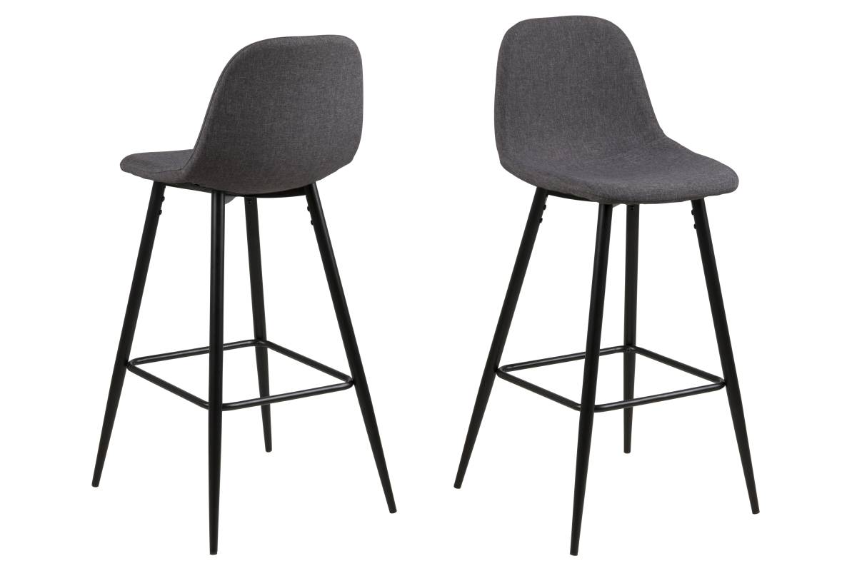 Dkton Designová barová židle Nayeli šedá a černá