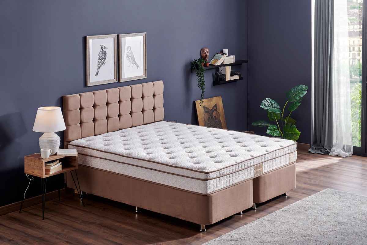 Sofahouse Designová postel Gaphna 160 x 200 cm světle hnědá