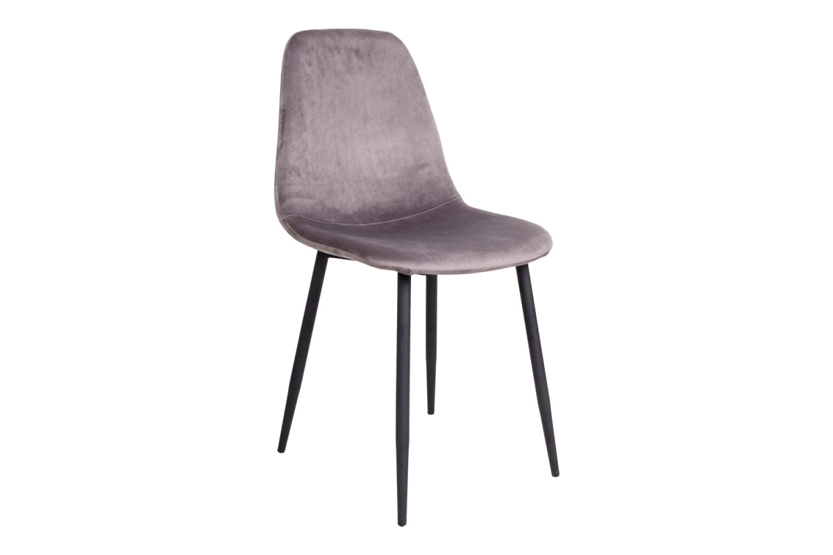 Levně Norddan Designová jídelní židle Myla, šedá, černé nohy