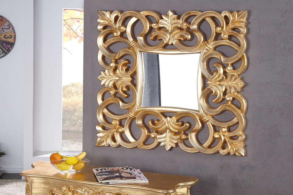 LuxD Zrcadlo Veneto zlaté Antik 75cm