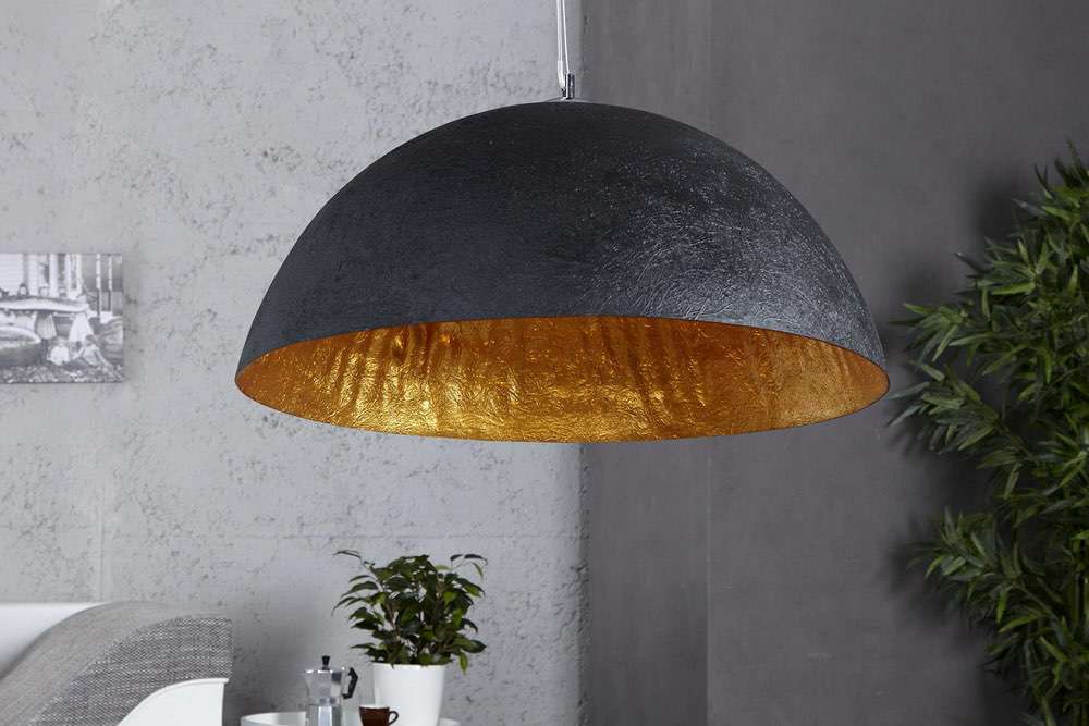 Levně LuxD 16710 Lampa Glimer 50cm černo-zlatá závěsné svítidlo