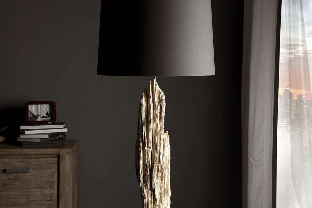 Luxusní stojanová lampa Stump černá