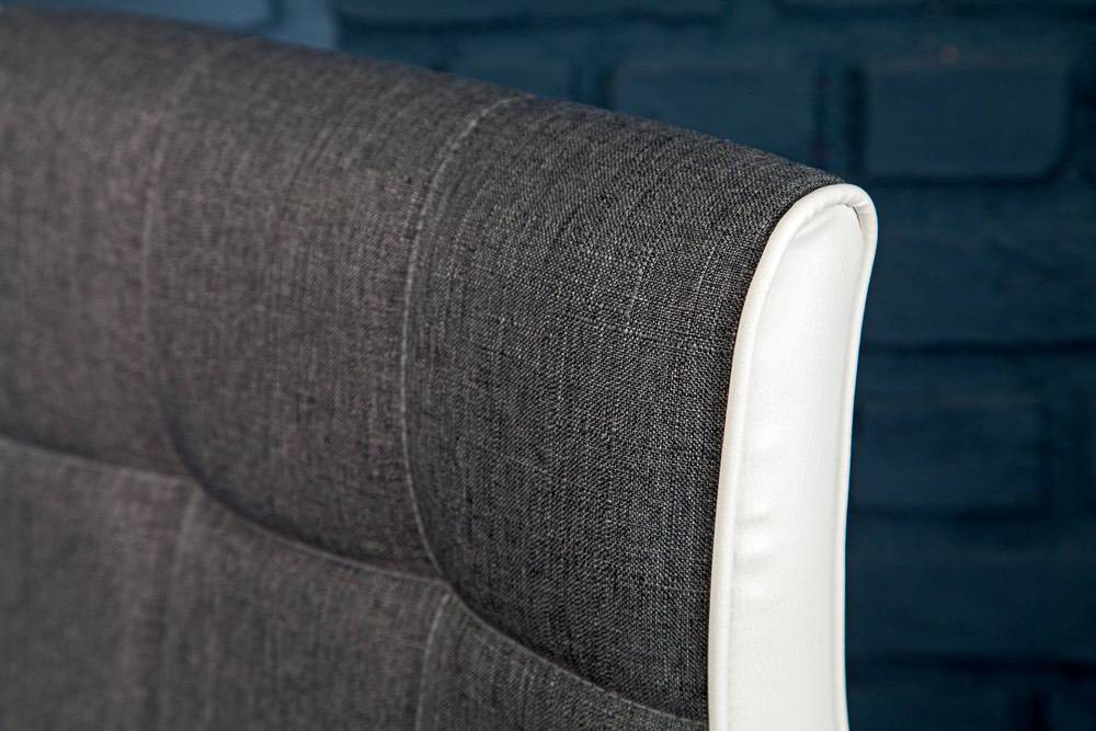 Designová barová židle Modern šedobílá 