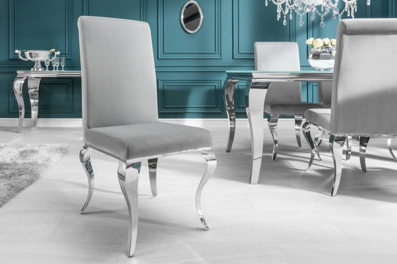 Levně LuxD Designová židle Rococo šedá