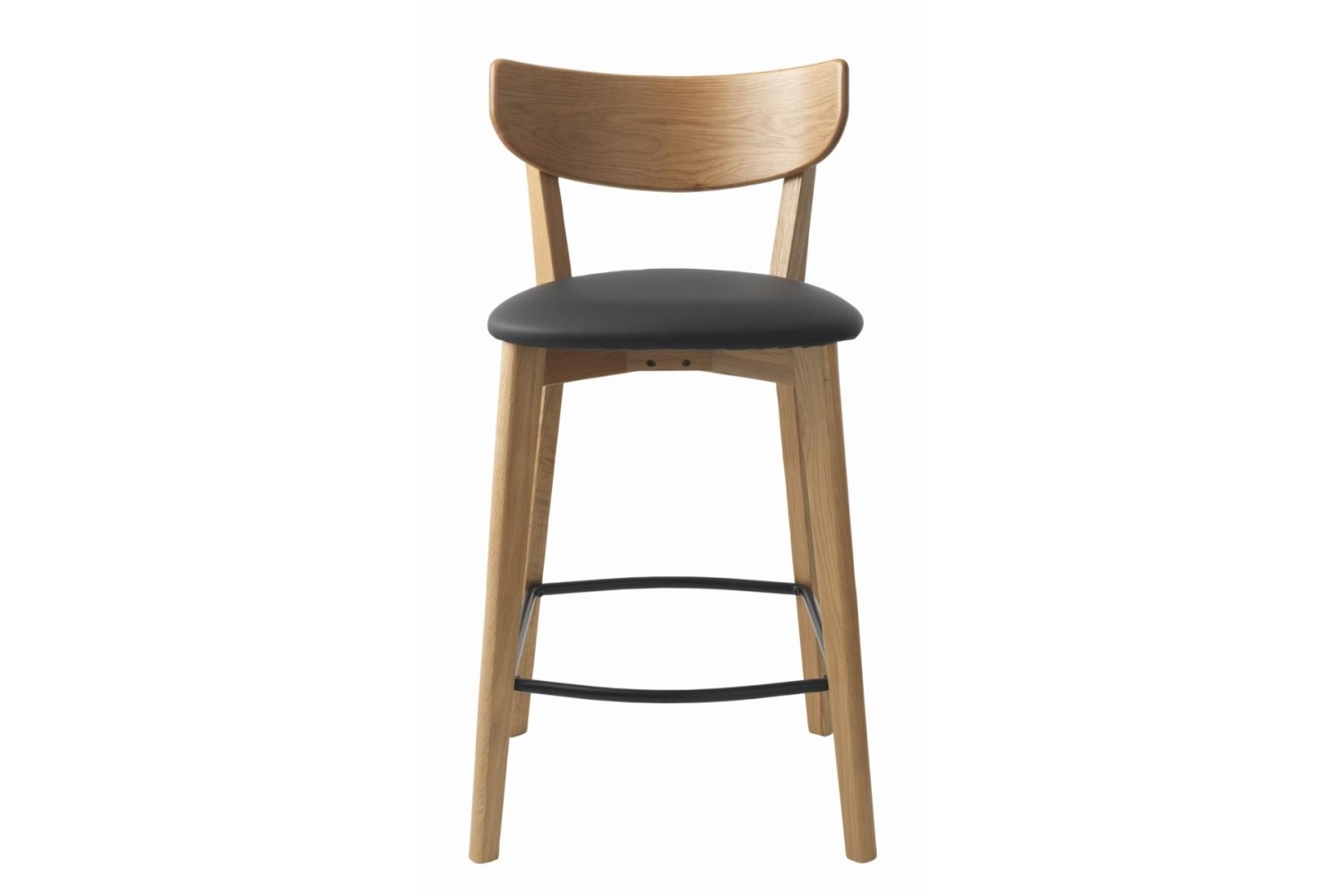 Furniria Designová barová židle Kian přírodní - černá