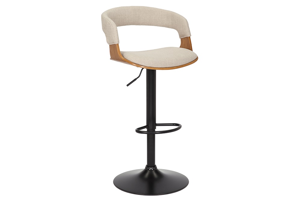 LuxD Designová barová otočná židle Uriela jasan / béžová