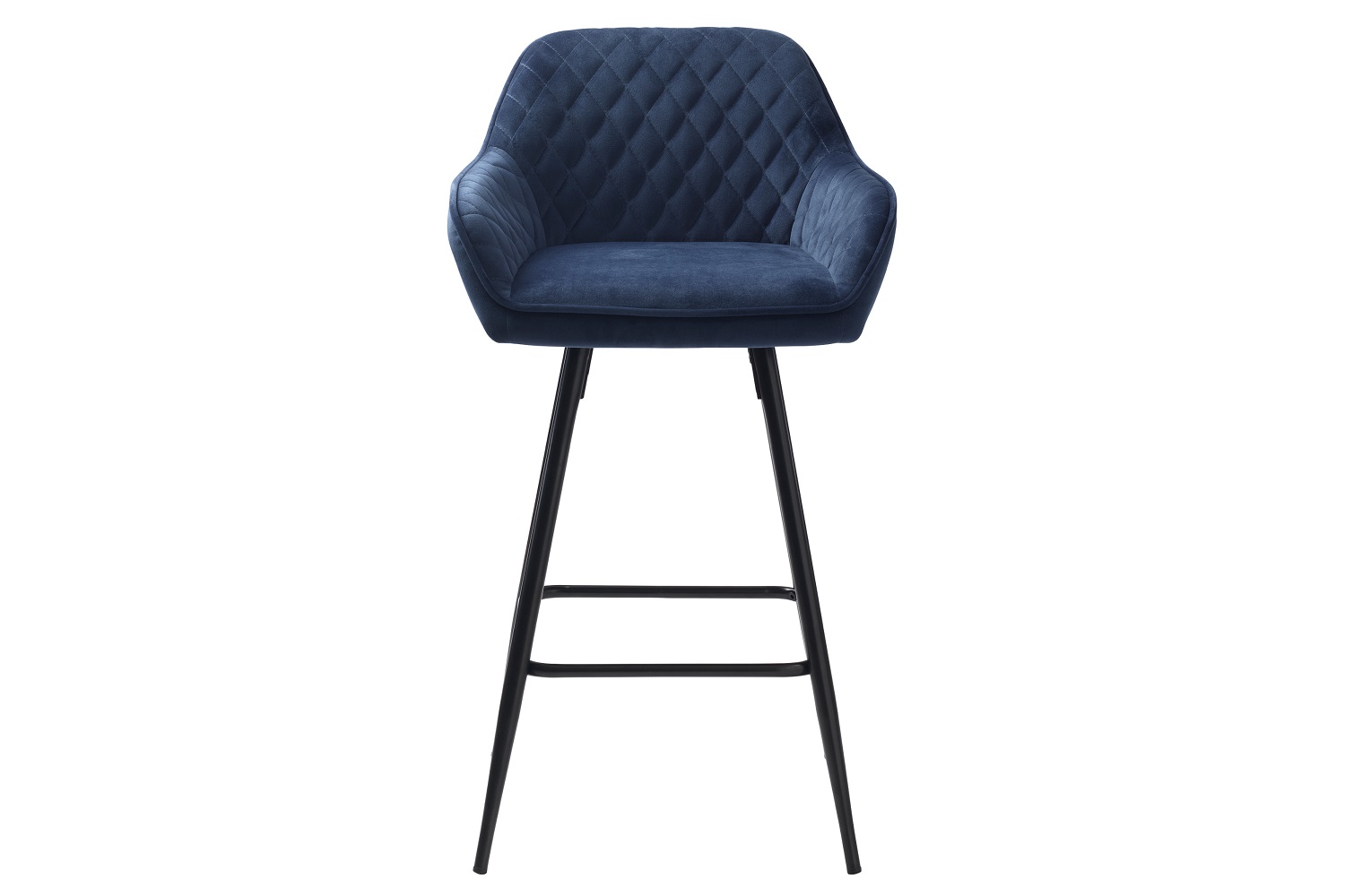 Designová barová židle Dana modrý samet - Skladem