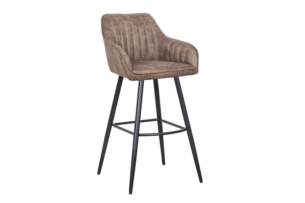 LuxD Designová barová židle Esmeralda vintage taupe