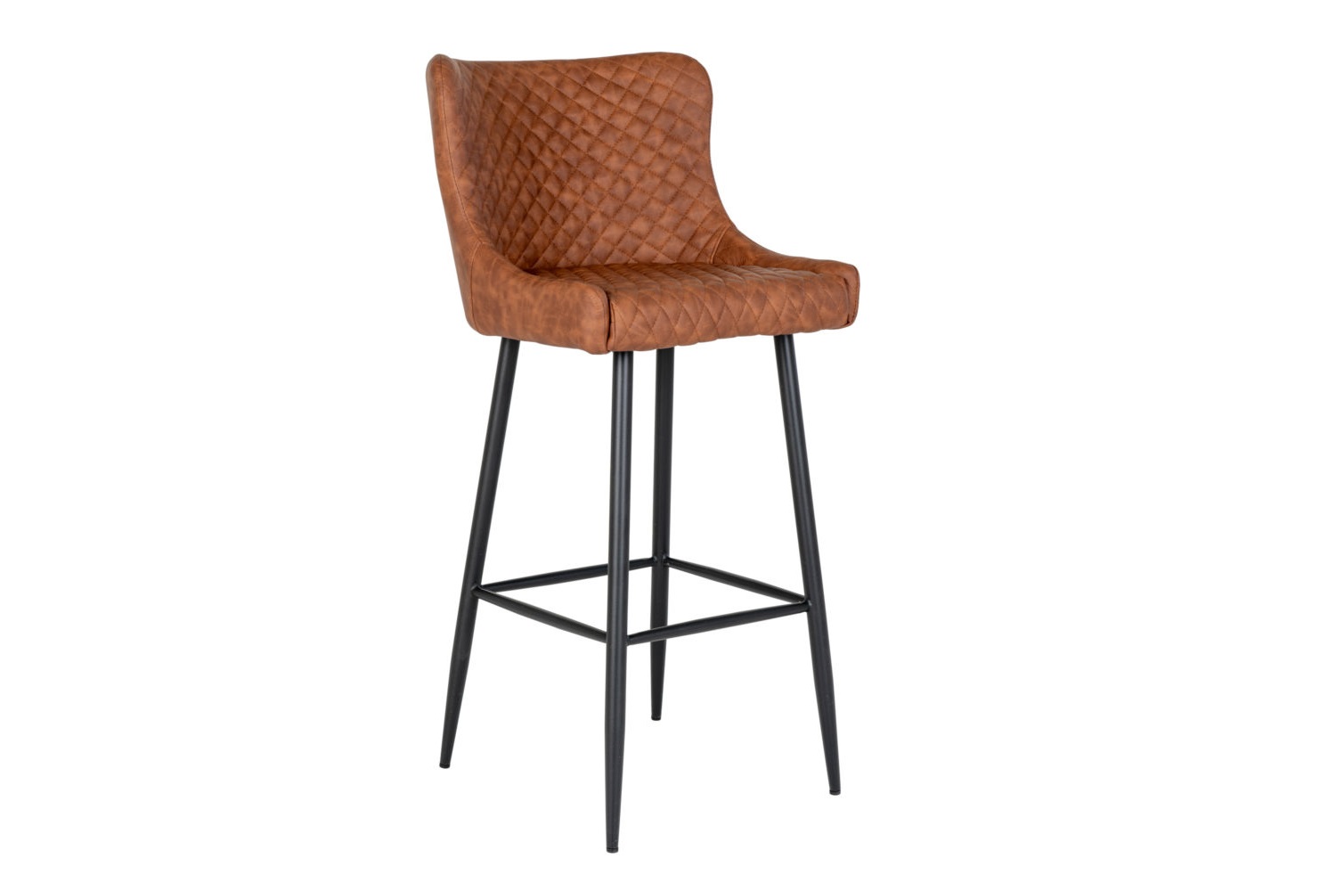 Norddan Designová barová židle Laurien vintage hnědá