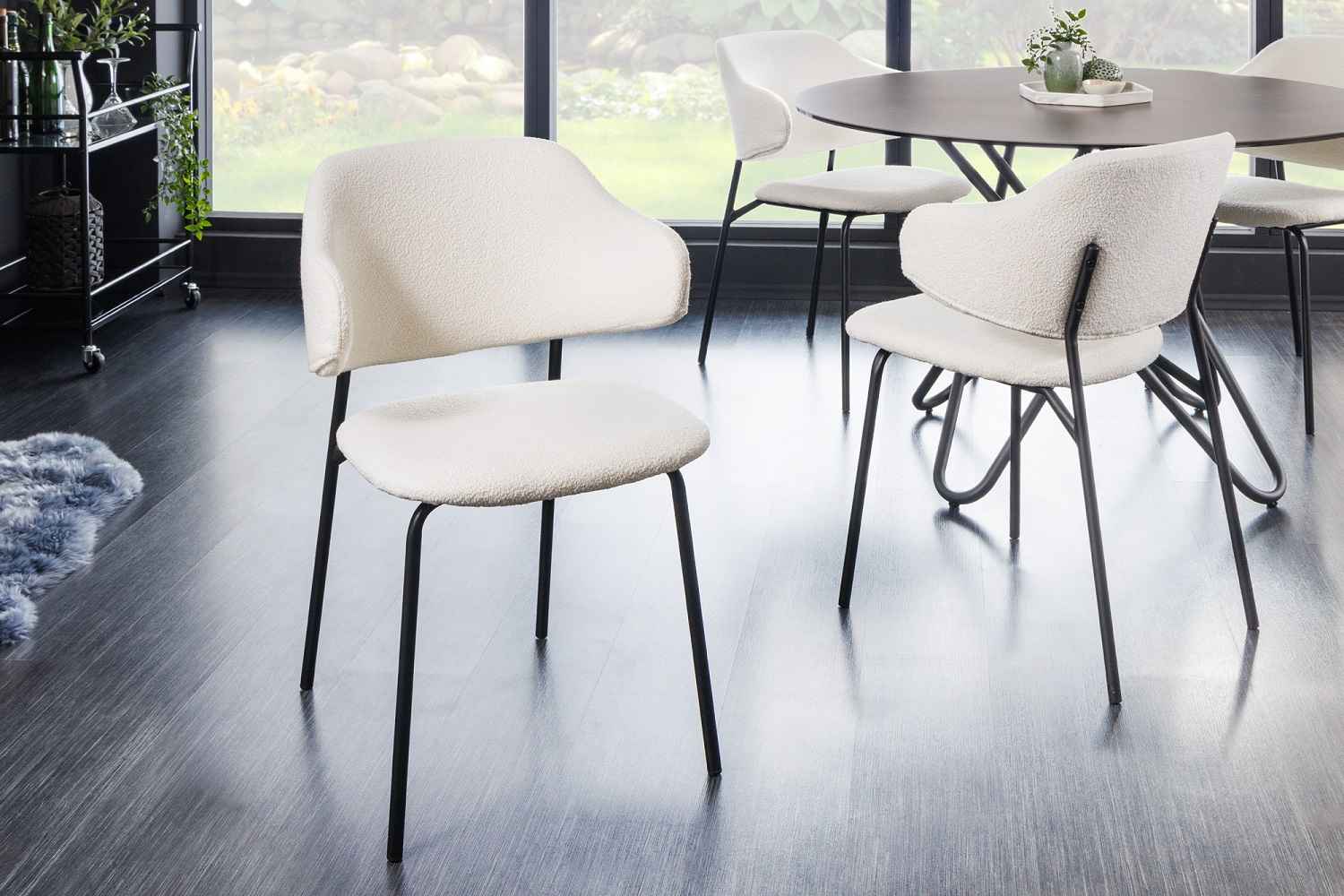 LuxD Designová jídelní židle Takuya bílá / černá