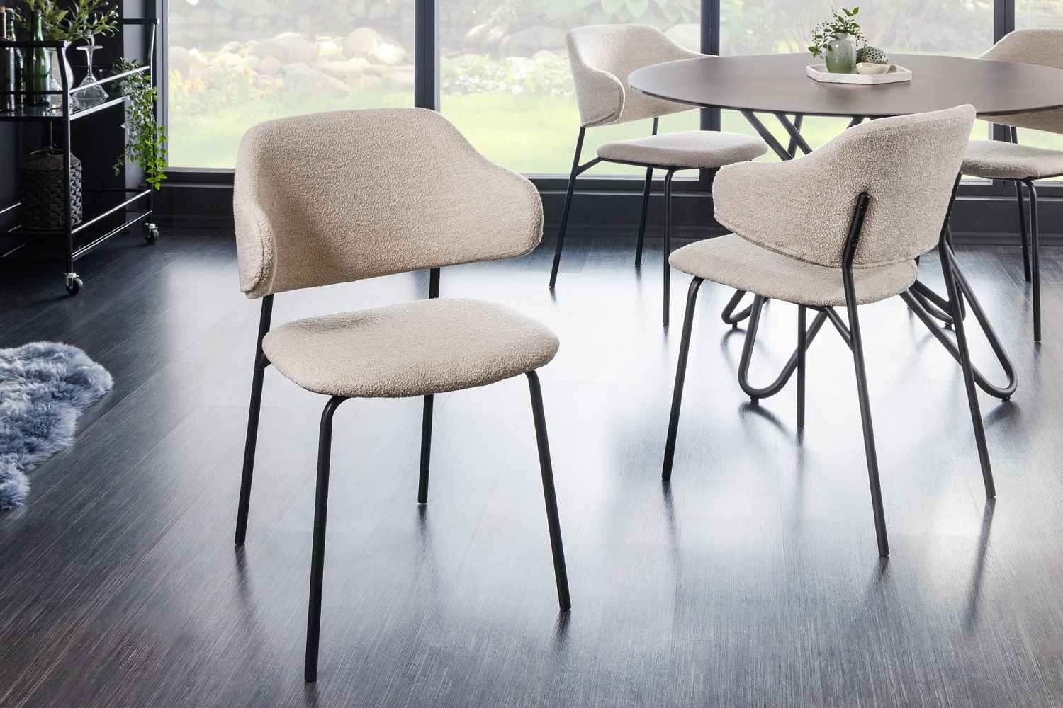 LuxD Designová jídelní židle Takuya šedá