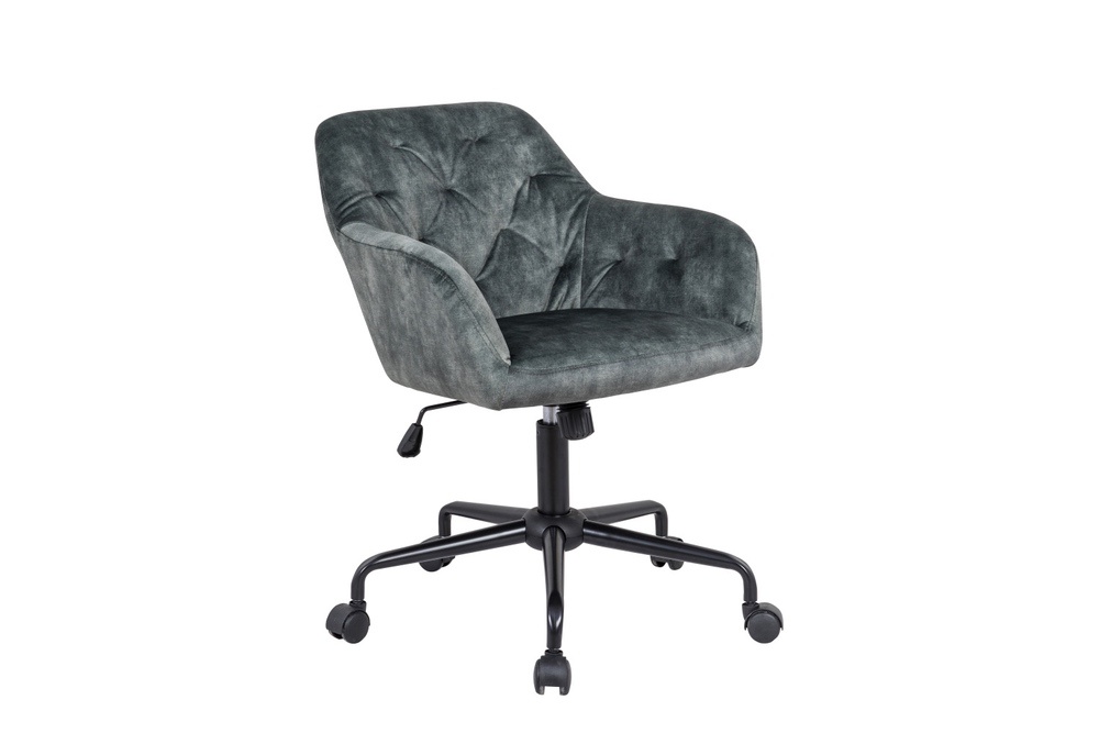 LuxD Designová kancelářská židle Kiara zelený samet