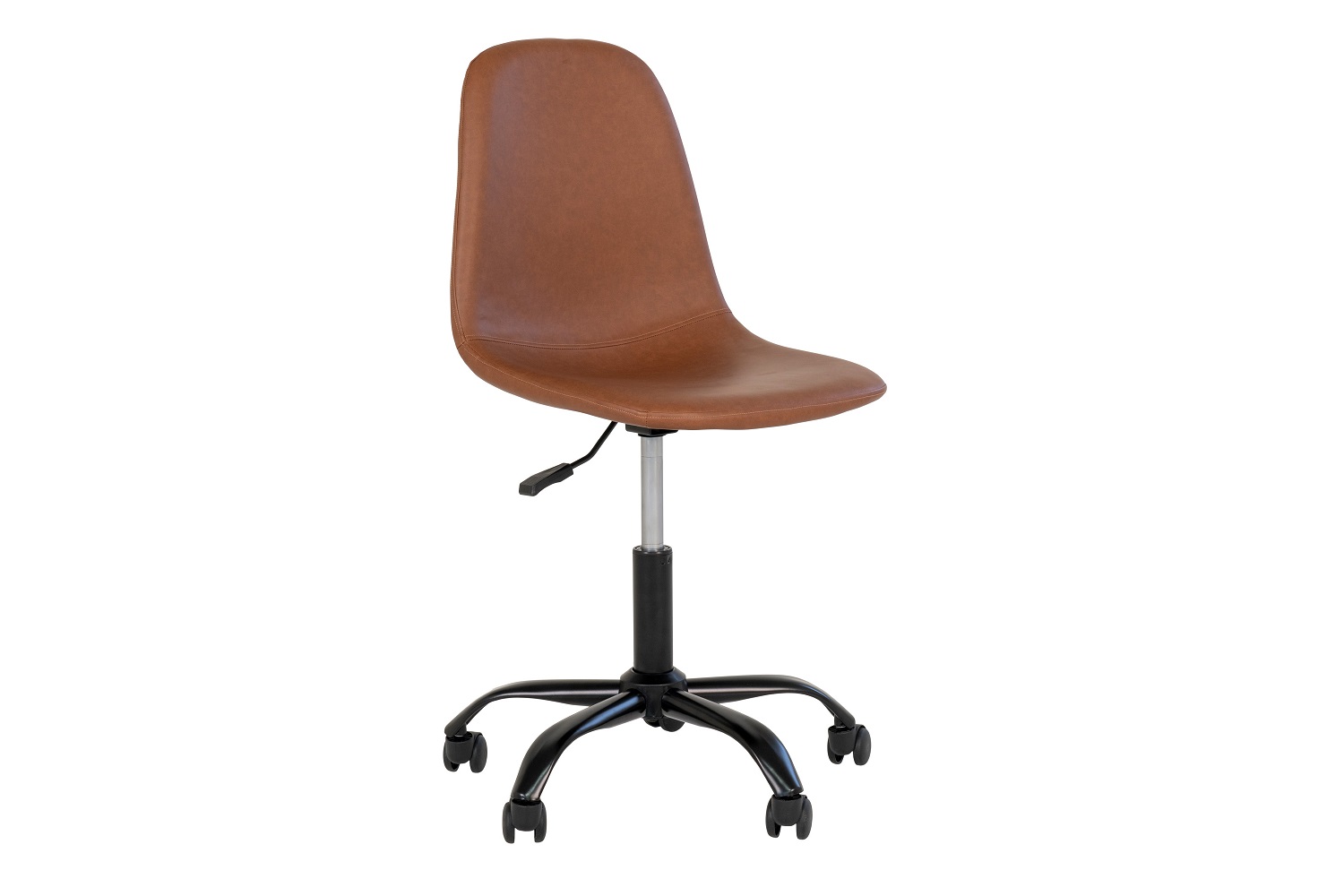 Levně Norddan Designová kancelářská židle Myla vintage hnědá