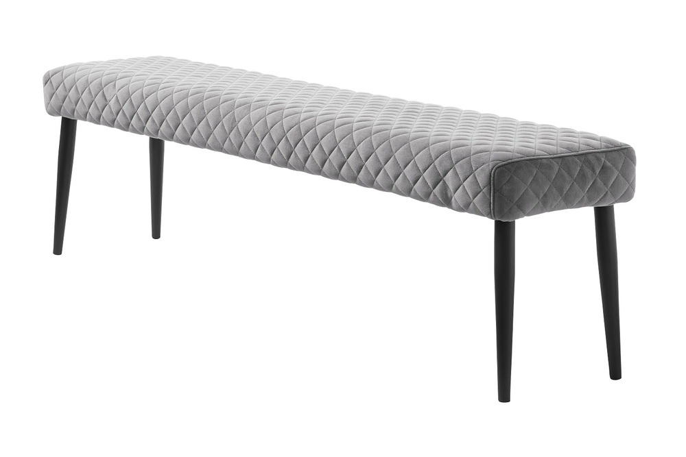 Furniria Designová lavice Hallie 160 cm šedý samet - Skladem
