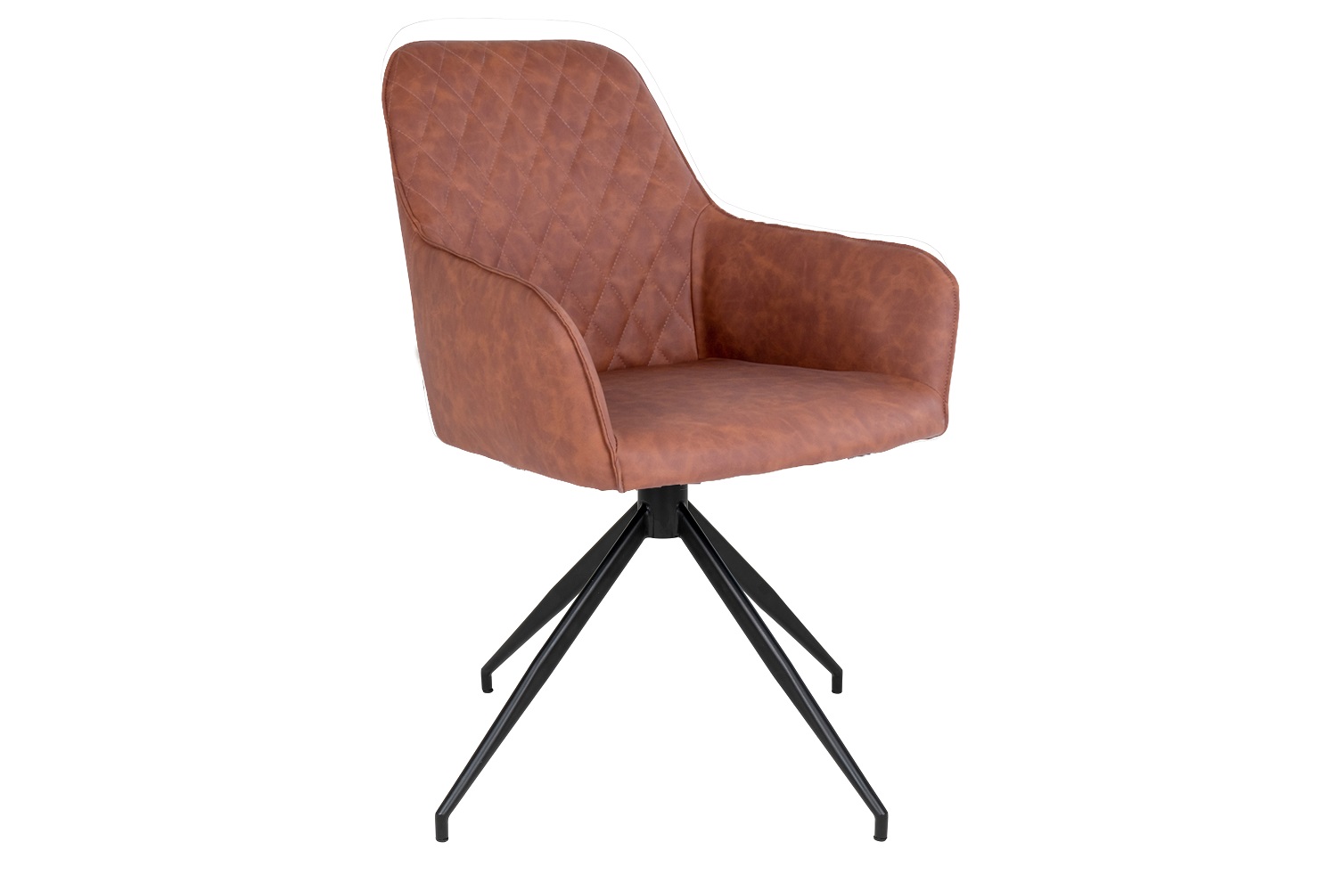 Designová otočná židle Gracelyn vintage hnědá