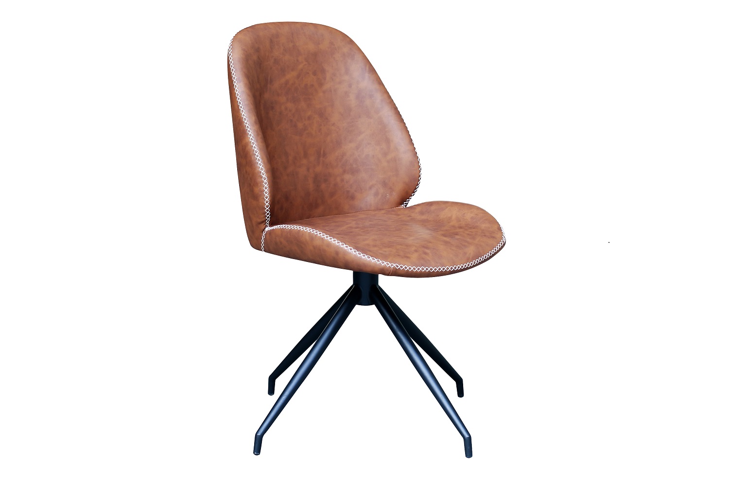Designová otočná židle Laqueta vintage hnědá - Skladem