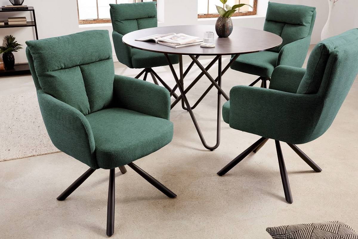 LuxD Designová otočná židle Maddison II zelená