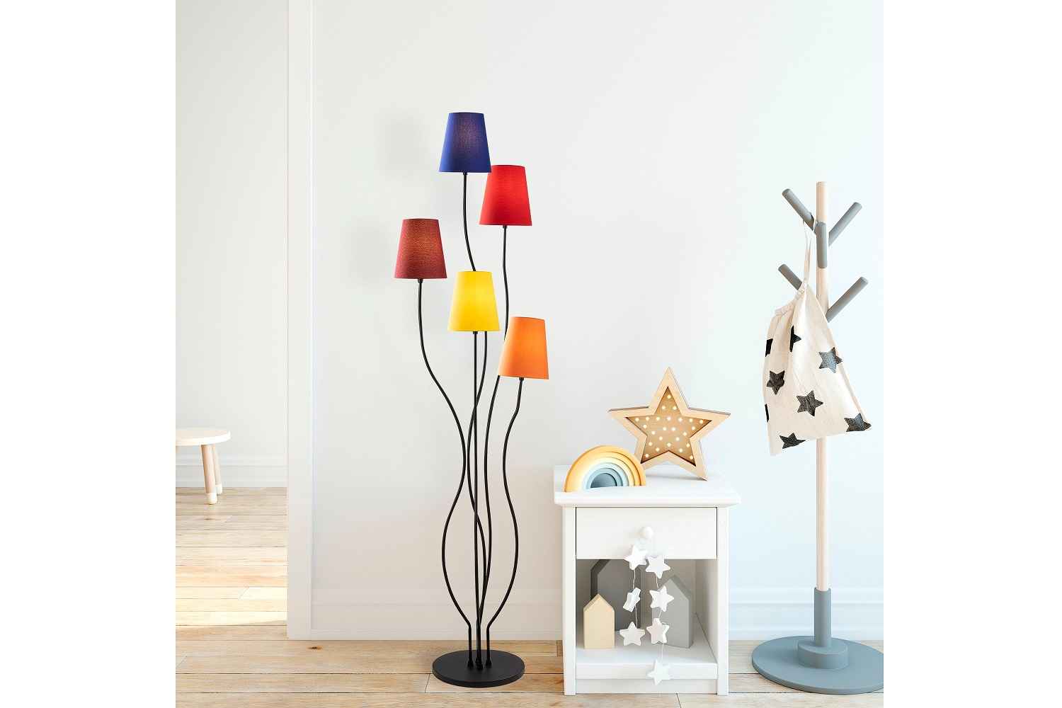 Levně Sofahouse 28633 Designová stojanová lampa Daneil 160 cm vícebarevná