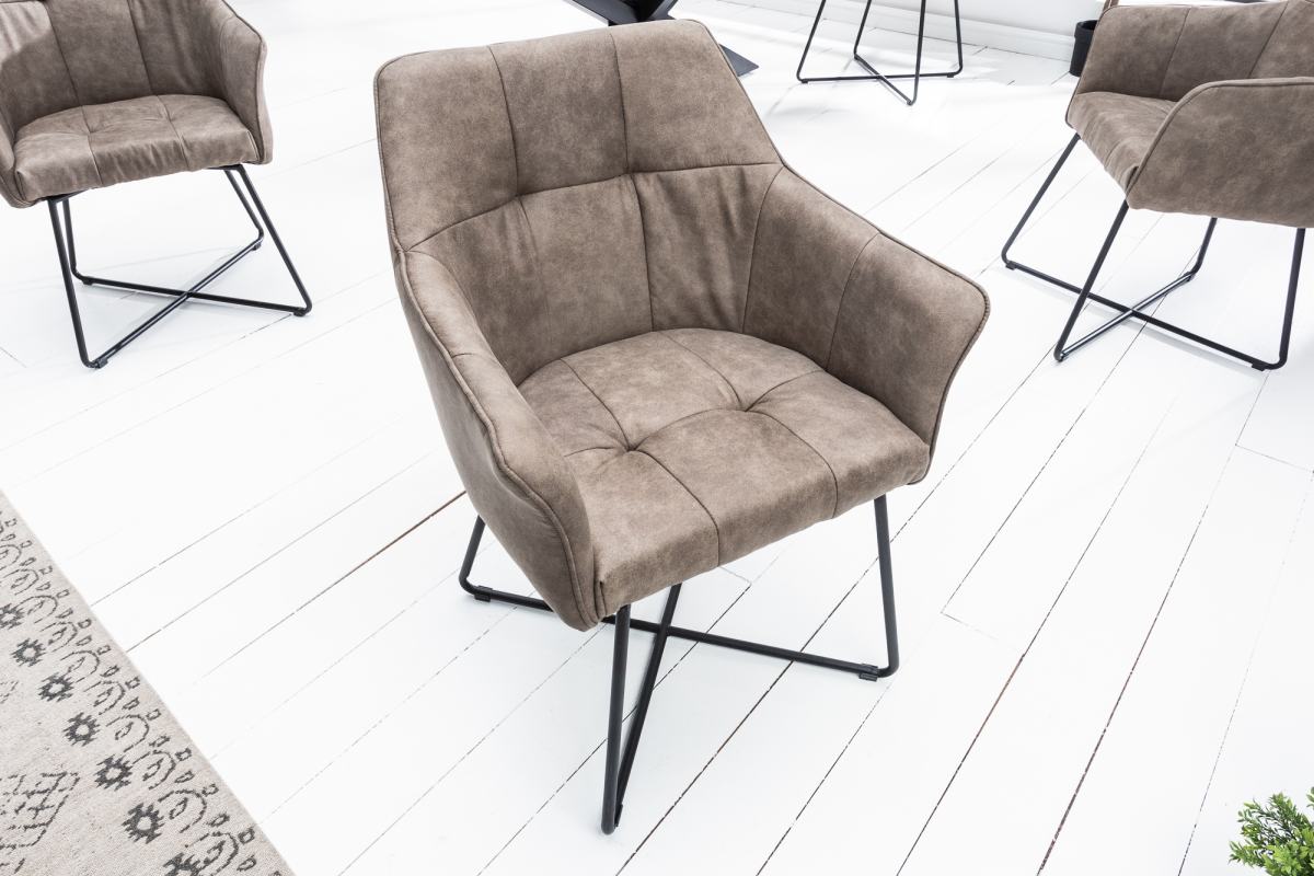 LuxD Designová židle Giuliana taupe