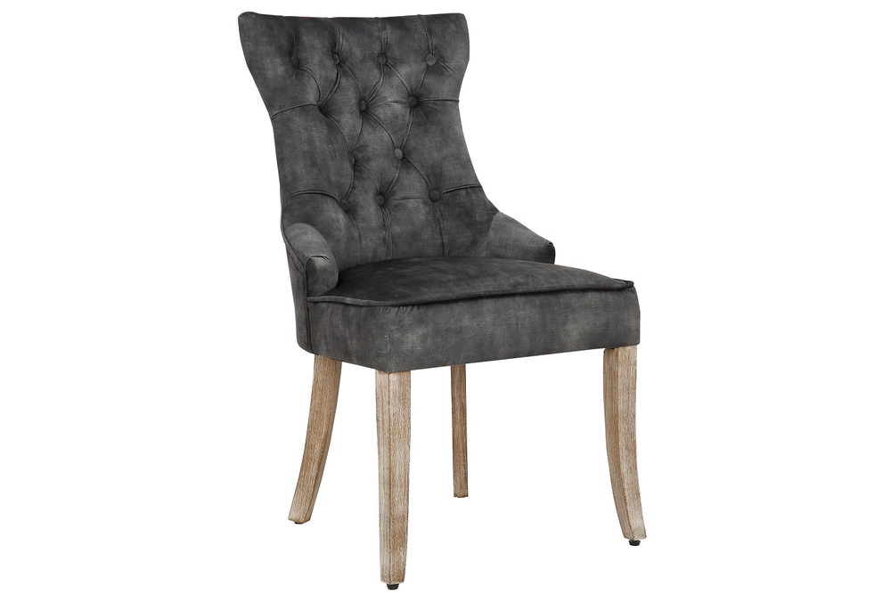 LuxD Designová židle Queen samet šedo-zelená