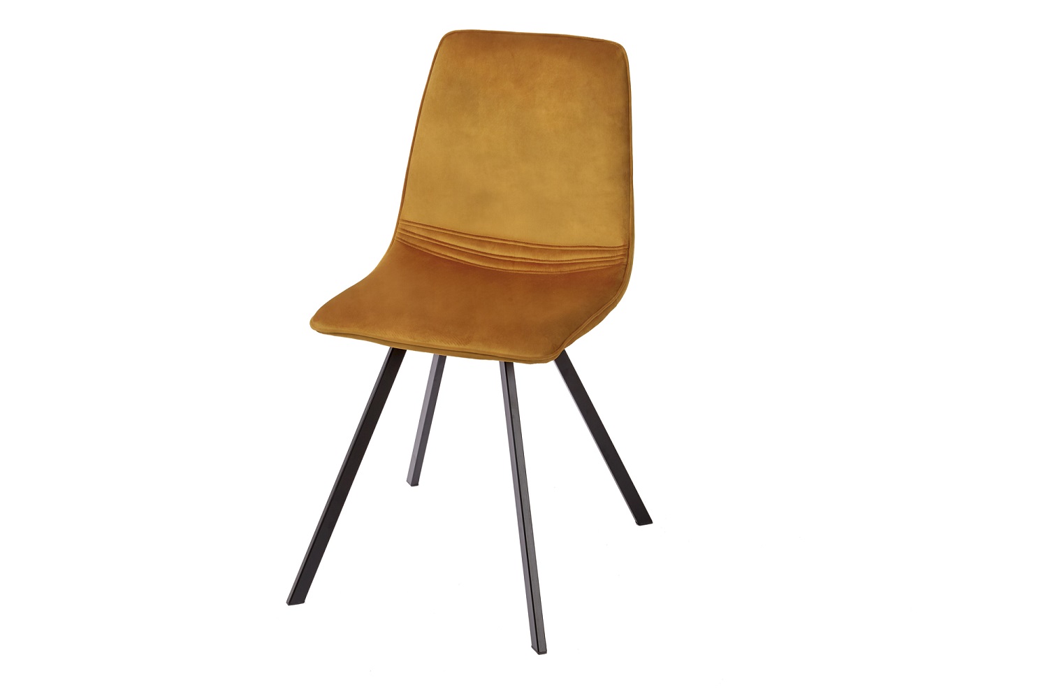 Designová stolička Rotterdam Retro hořčicově-žlutý samet