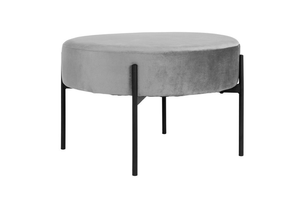 Norddan Designová taburetka Malissa šedý samet