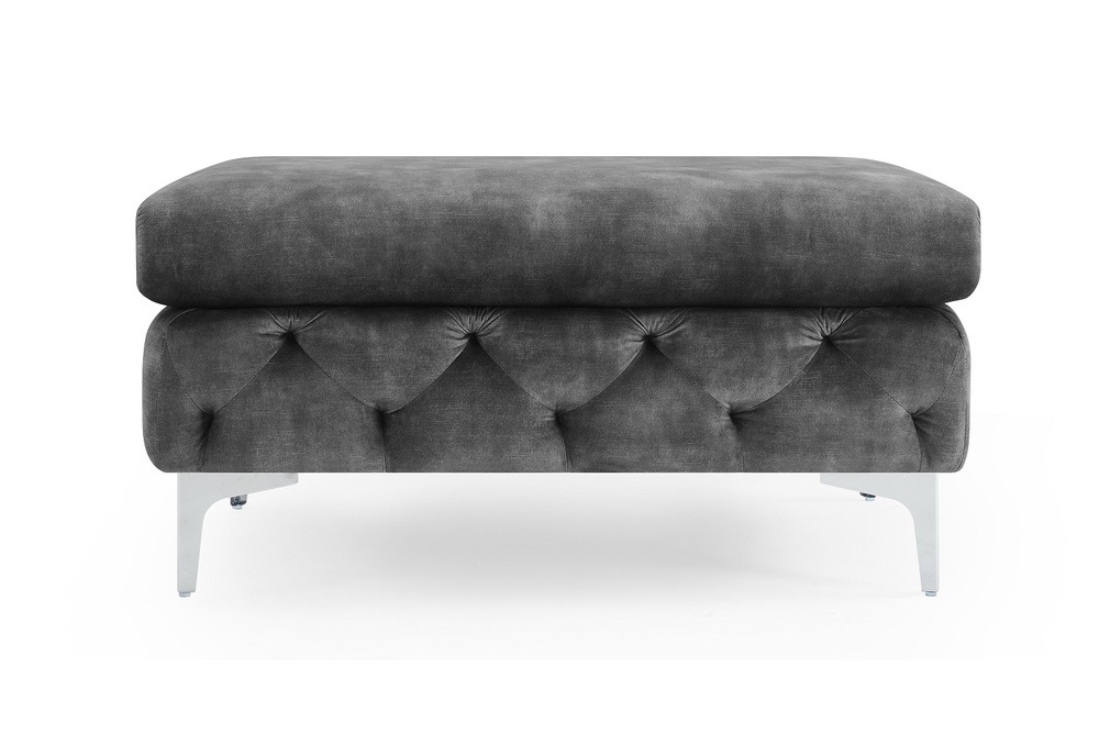 Designová taburetka Rococo tmavě šedá