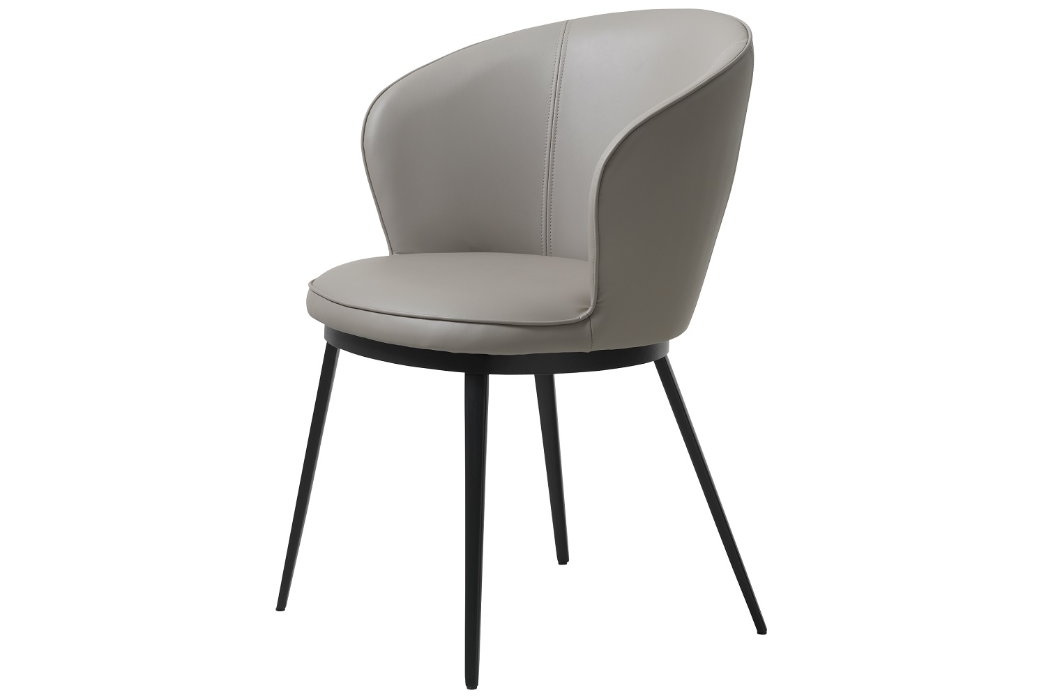 Furniria Designová židle Danika taupe - ekokůže