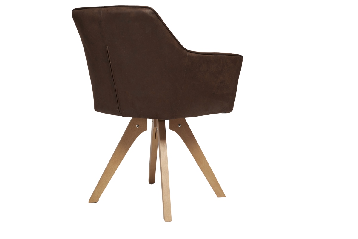 Designová židle Giuliana s područkami antik hnědá