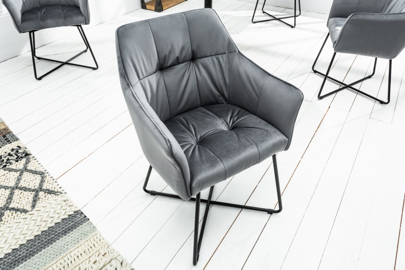 Designová židle Giuliana stříbrná