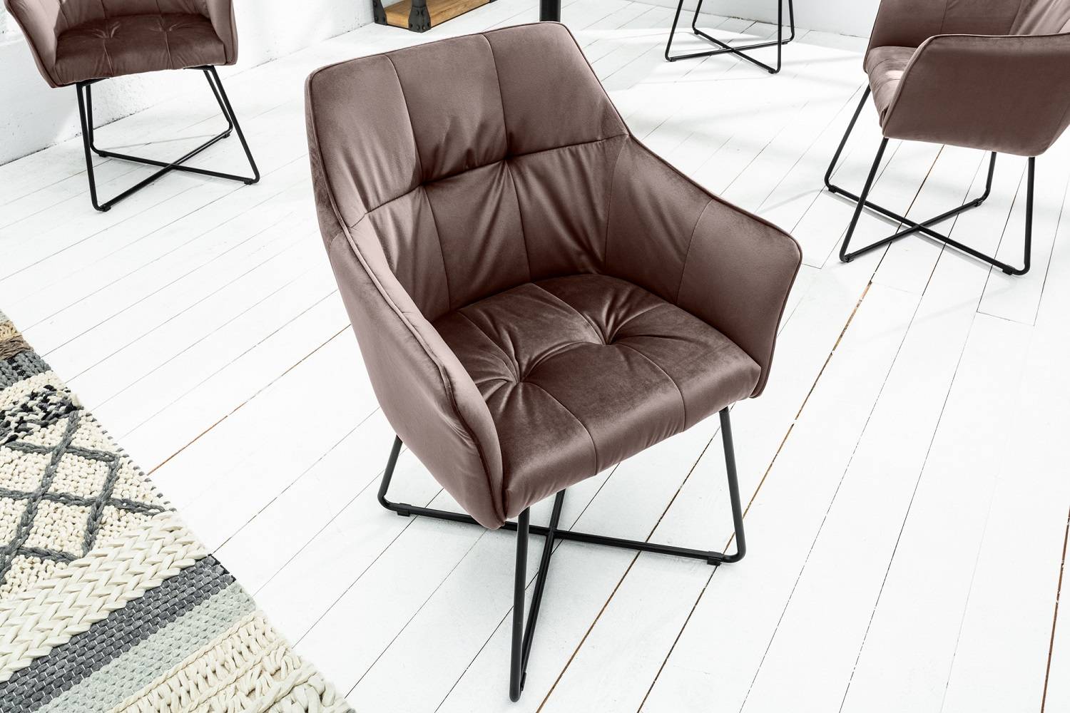 LuxD Designová židle Giuliana taupe hnědá