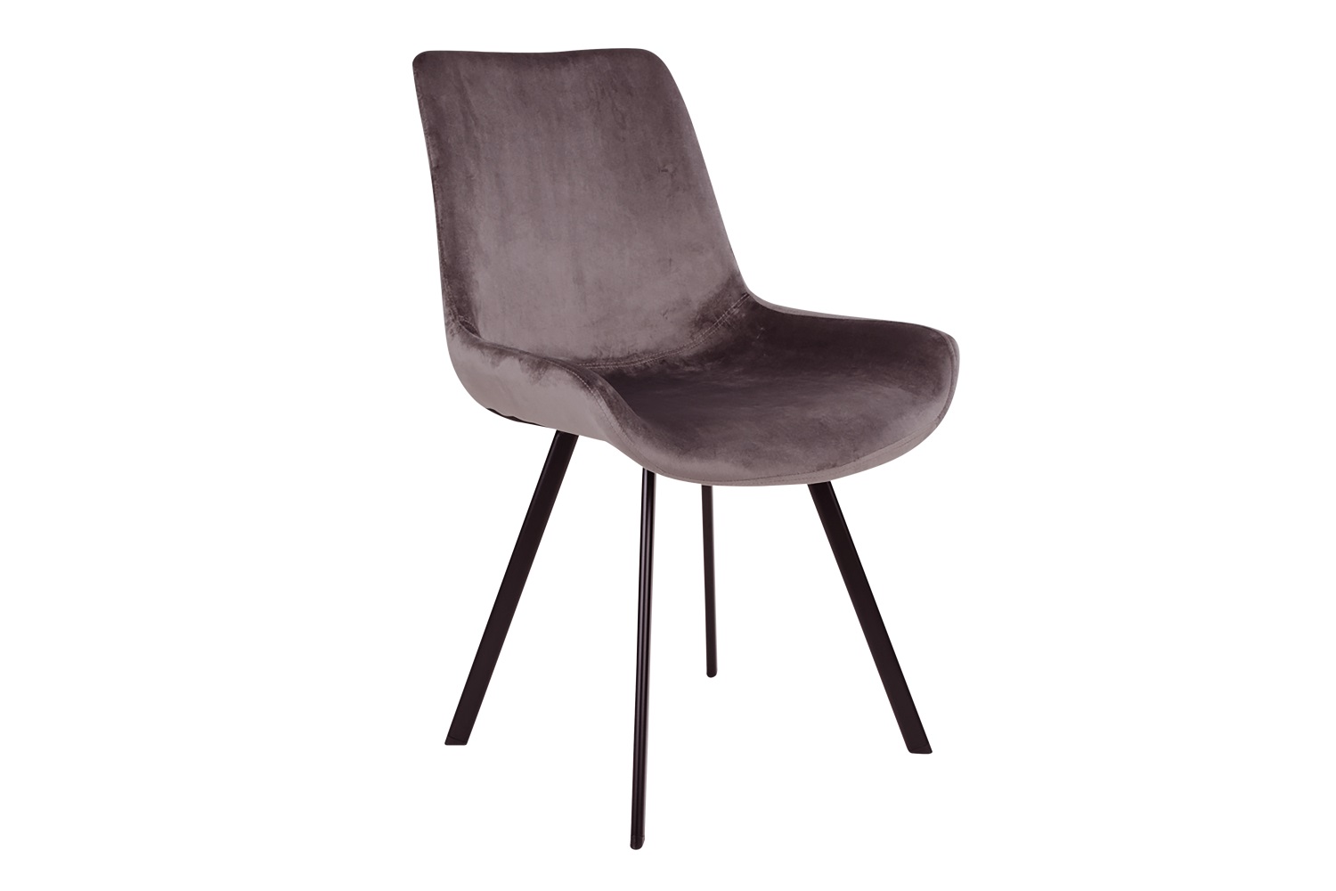 Norddan Designová židle Lanakila šedý samet - Skladem