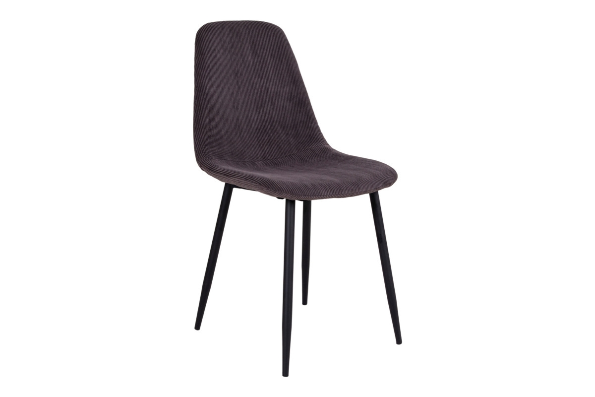 Levně Norddan Designová židle Myla tmavě šedý manšestr - černé nohy