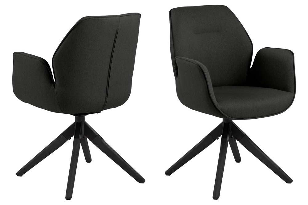 Dkton Designová židle Ariella tmavě šedá