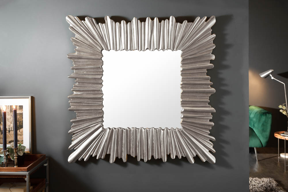 LuxD Designové nástěnné zrcadlo Kathleen 96 cm stříbrné