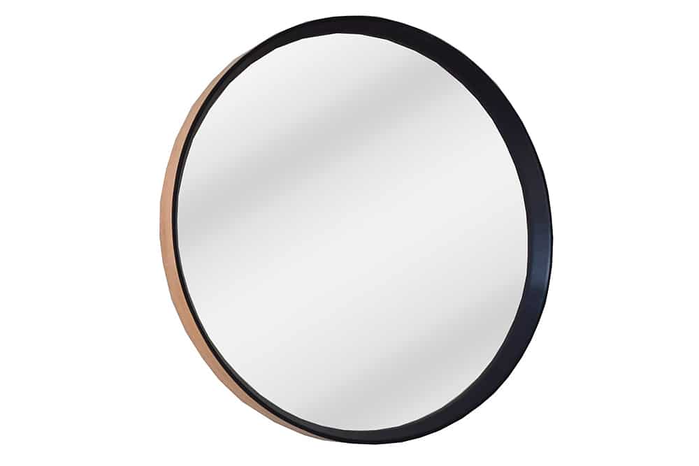 Levně LuxD Designové nástěnné zrcadlo Rotterdam 70 cm černé