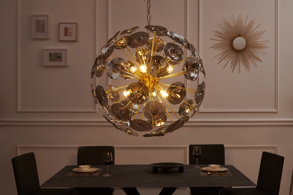 LuxD 28906 Designové závěsné svítidlo Allen Home 65 cm zlaté závěsné svítidlo