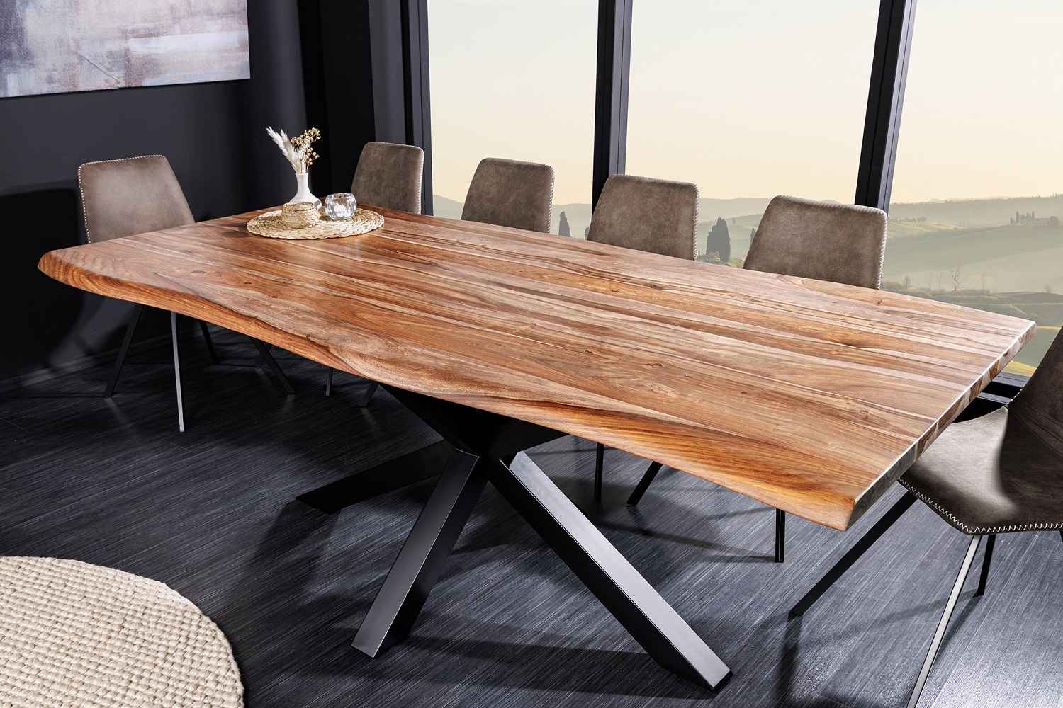Levně LuxD Designový jídelní stůl Massive II 200 cm Sheesham