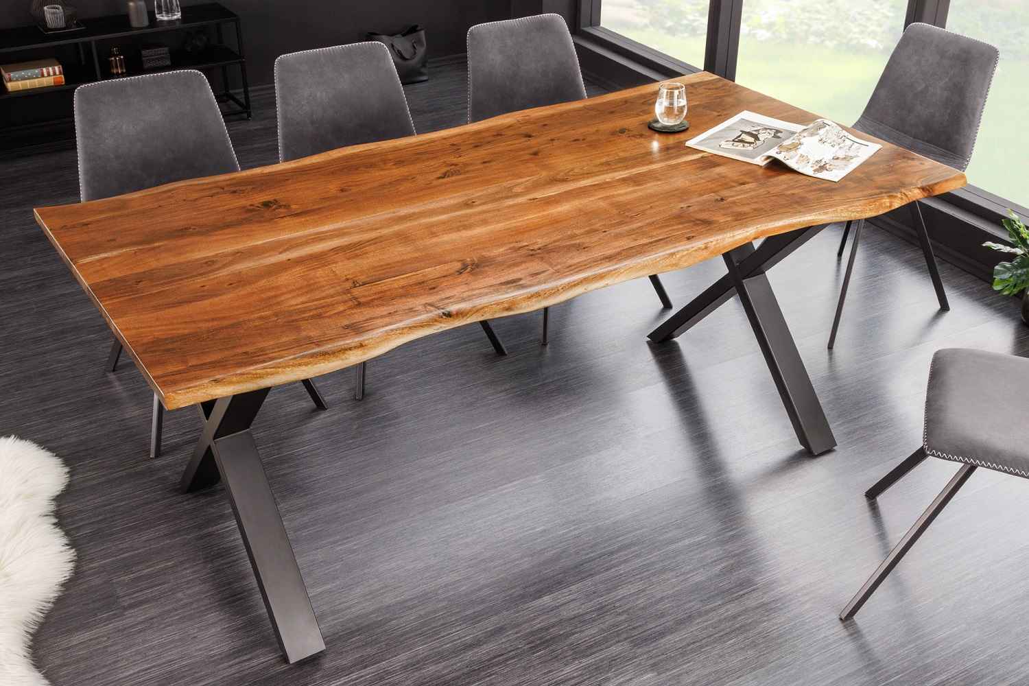LuxD Designový jídelní stůl Massive X 180 cm akácie