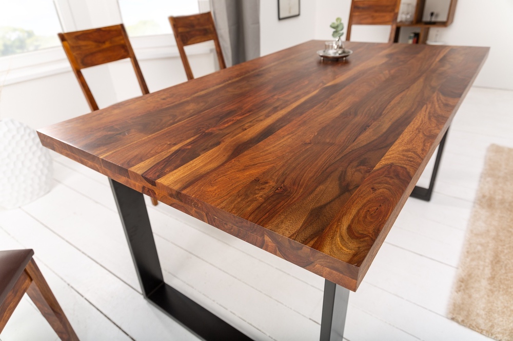 Designový jídelní stůl Thunder 140 cm sheesham hnědý