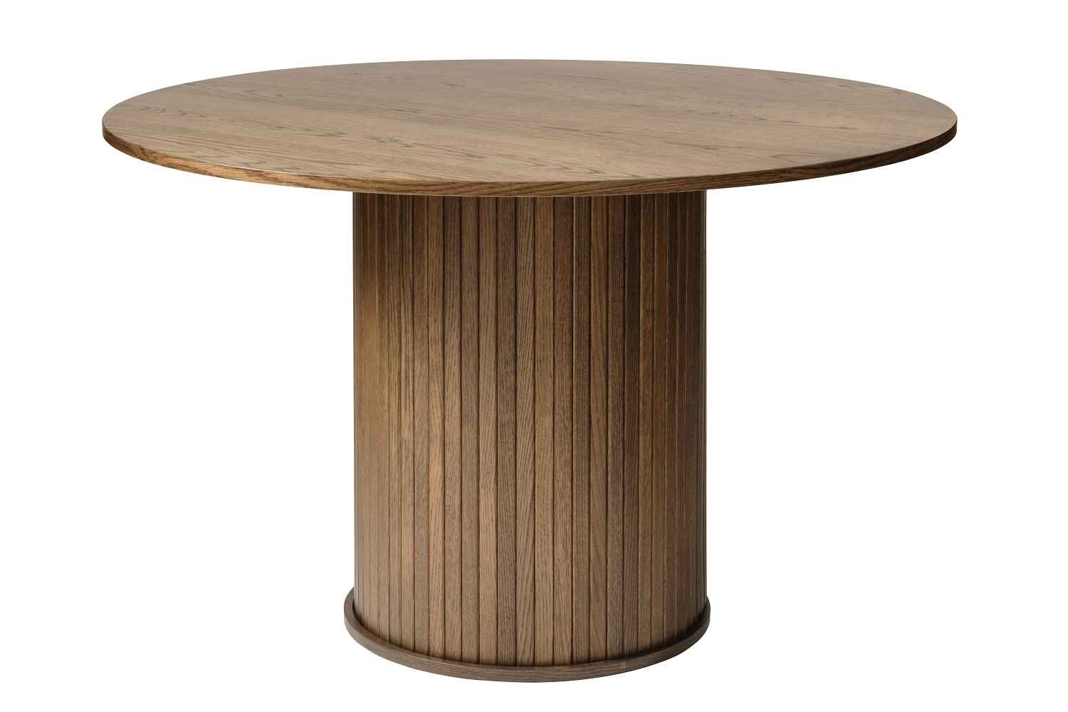 Levně Furniria Designový jídelní stůl Vasiliy 120 cm kouřový dub