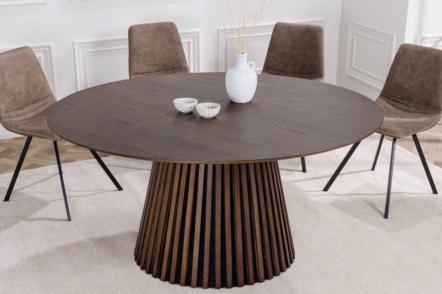 Levně LuxD Designový jídelní stůl Wadeline 120 cm tmavý dub