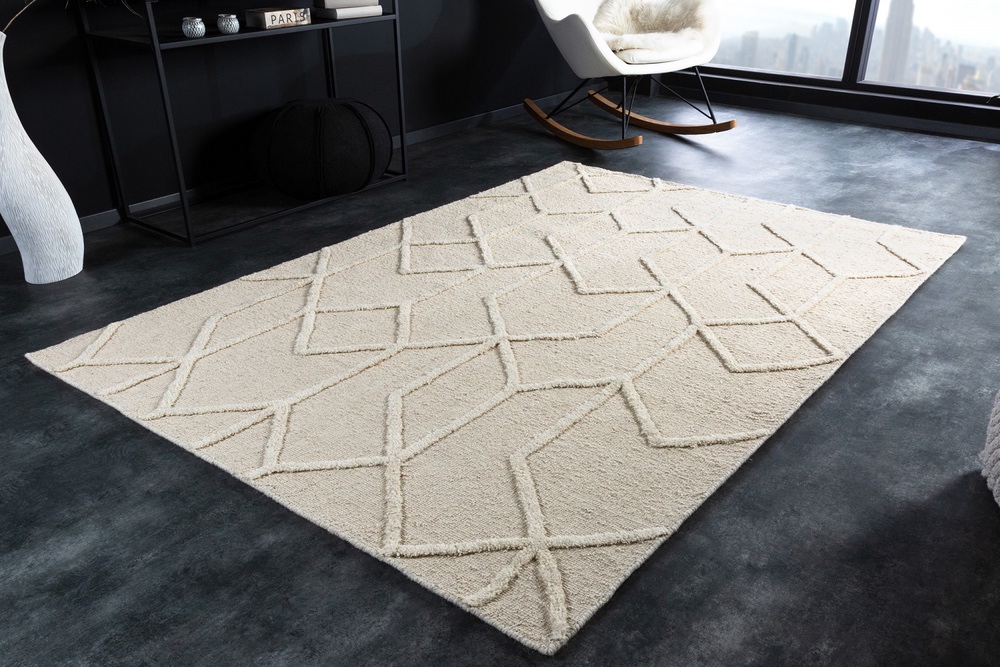 Levně LuxD Designový koberec Pablo 230 x 160 cm slonovinový