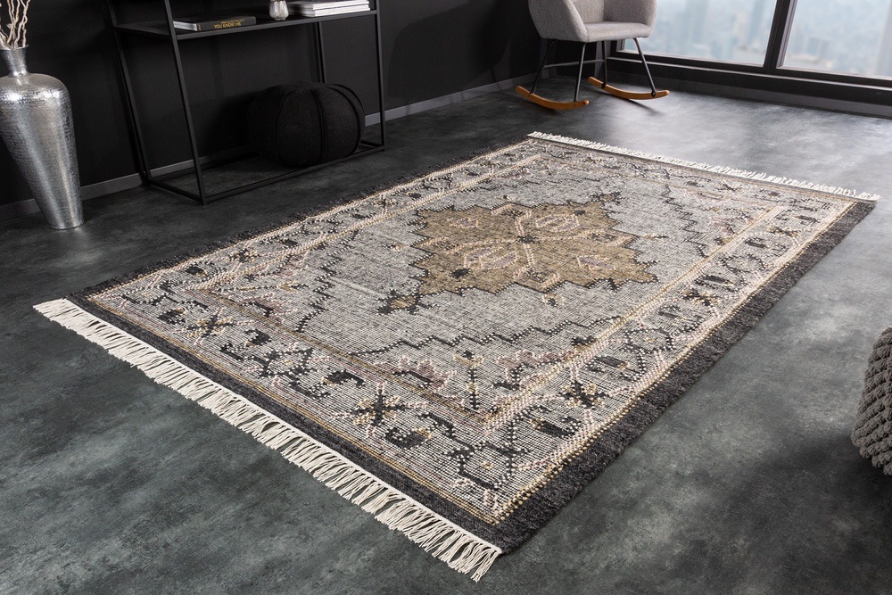 Levně LuxD Designový koberec Pahana 230 x 160 cm šedý vícebarevný - vlna