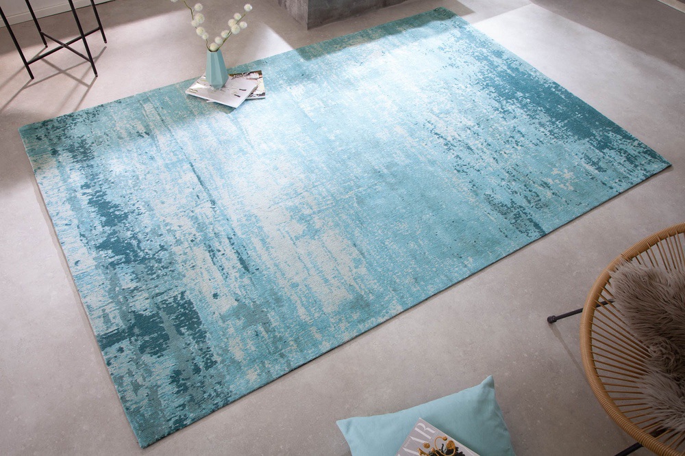 Designový koberec Rowan 240 x 160 cm tyrkysově-béžový 